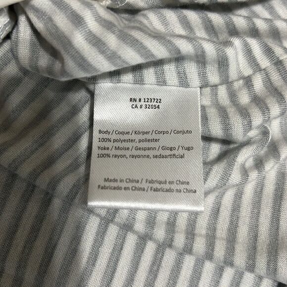 Anthropologie | Anthro One September Striped Short Sleeve Top Yellow Gray sz S - Picture 9 of 9